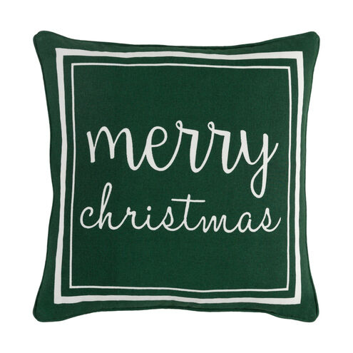 Holiday 18 X 18 inch Dark Green/Ivory Pillow Kit, Square