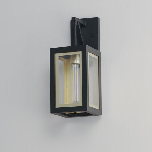 Neoclass 1 Light 16 inch Black/Gold Outdoor Wall Mount