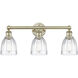 Brookfield 3 Light 23.75 inch Antique Brass Bath Vanity Light Wall Light in Clear
