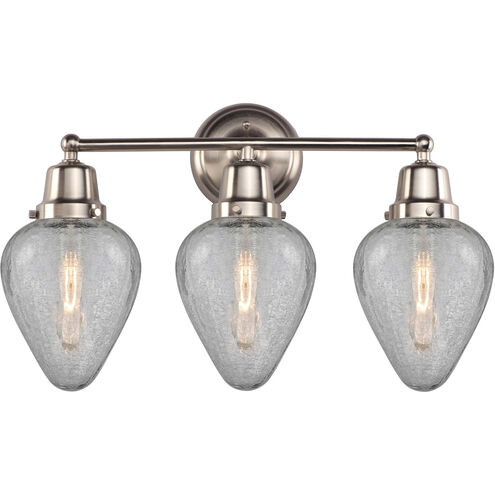 Aditi Geneseo 3 Light 22.5 inch Brushed Satin Nickel Bath Vanity Light Wall Light, Aditi