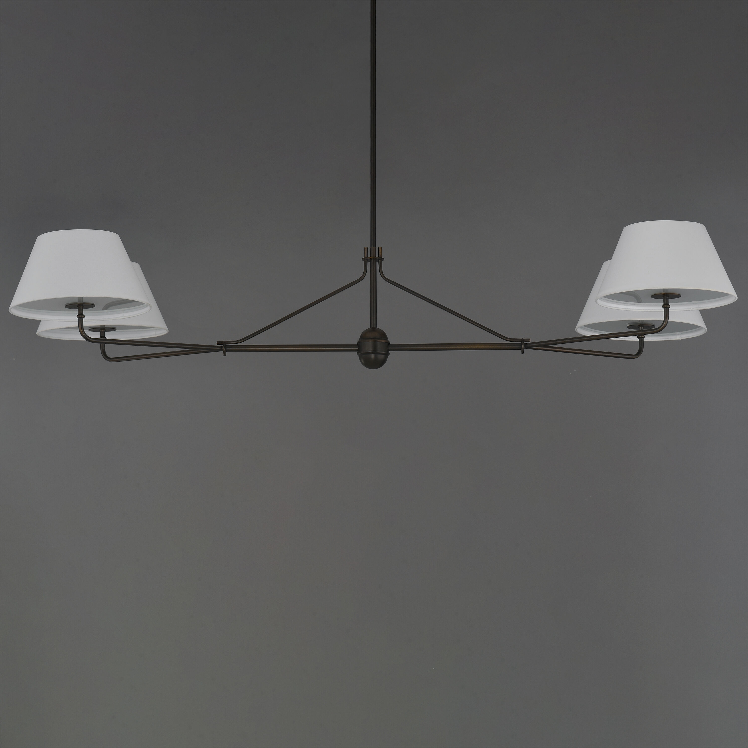 Dunbridge 4 Light 62 inch Antique Bronze Linear Pendant Ceiling Light