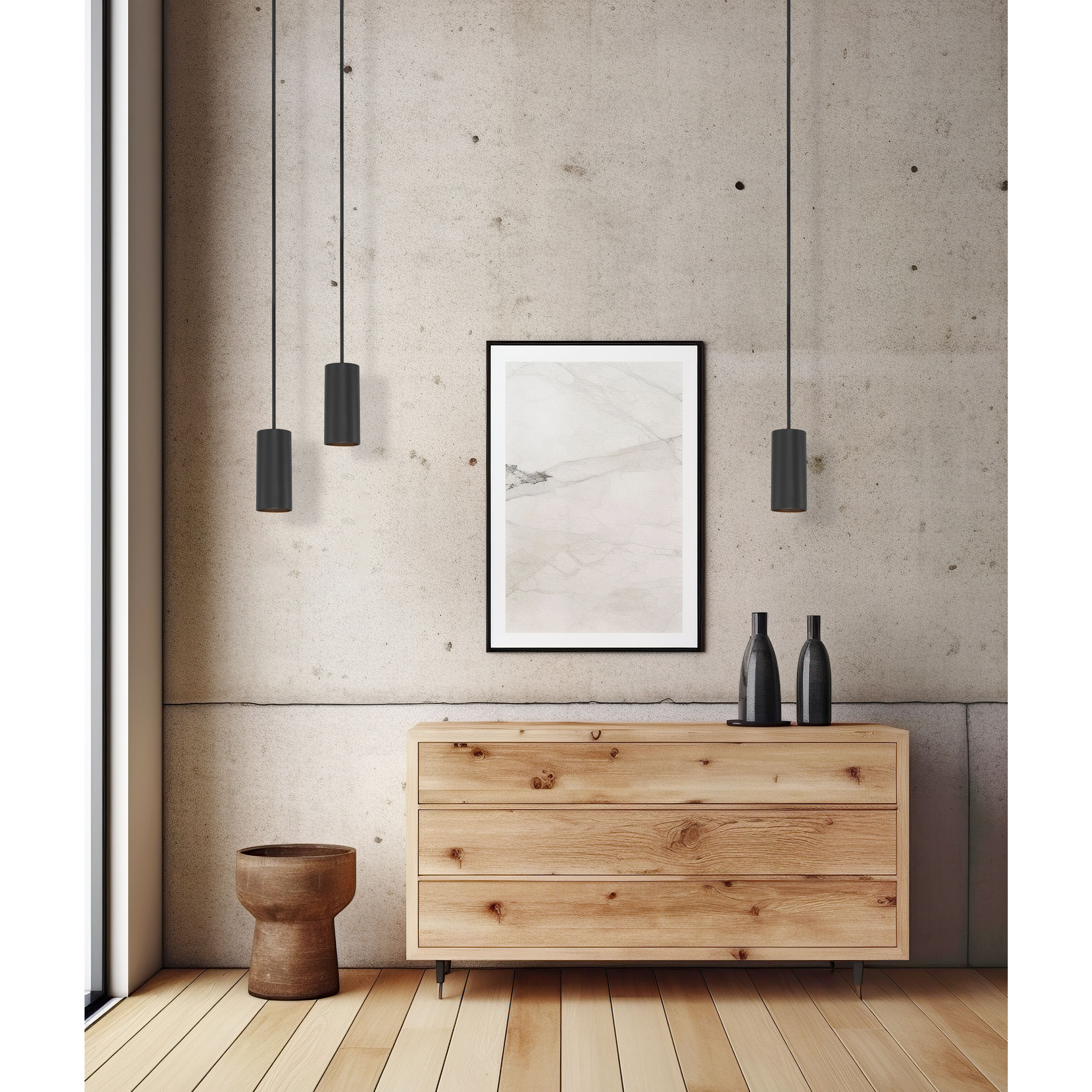 Pilson LED 4.5 inch Matte Black Pendant Ceiling Light