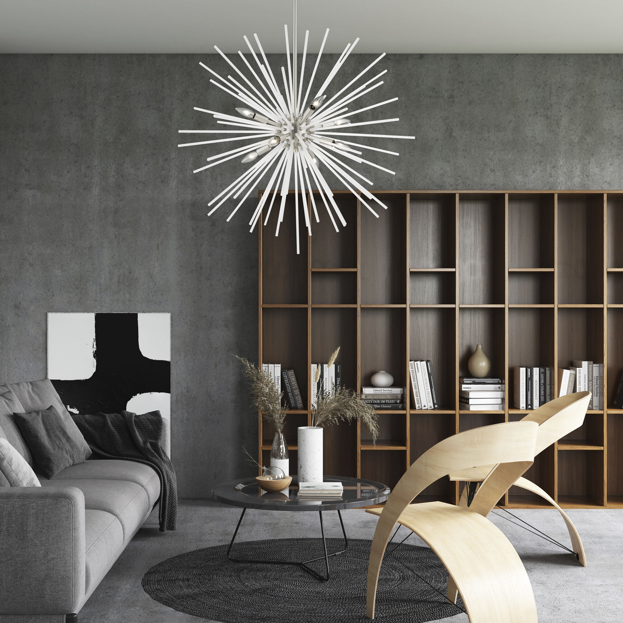 Uptown 8 Light 34 inch Brushed Nickel Foyer Chandelier Ceiling Light, Large