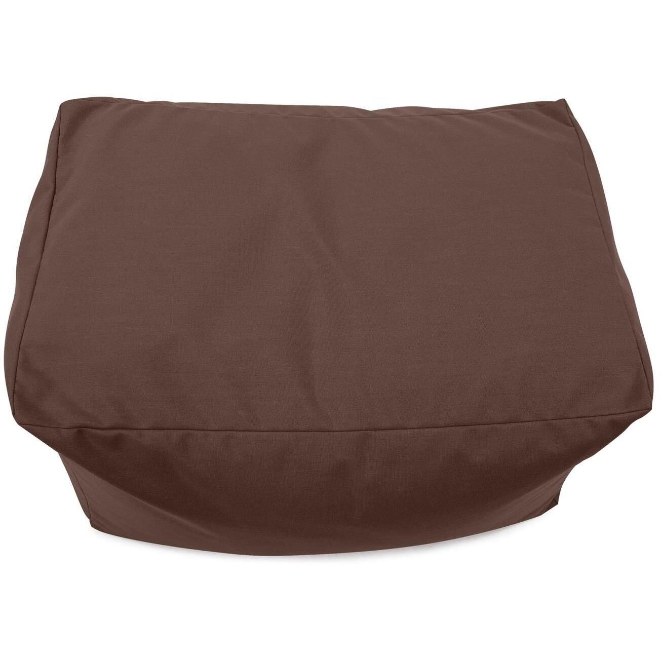 Seascape 18.25 inch Chocolate Outdoor Pouf Bench