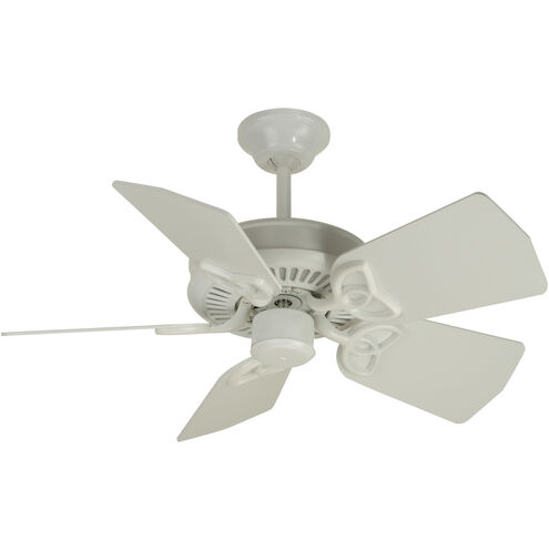 Piccolo 30 inch White Indoor/Outdoor Ceiling Fan in Light Kit Sold Separately