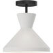 Alora Mood Betty 1 Light 10.25 inch Matte Black Semi Flush Mount Ceiling Light