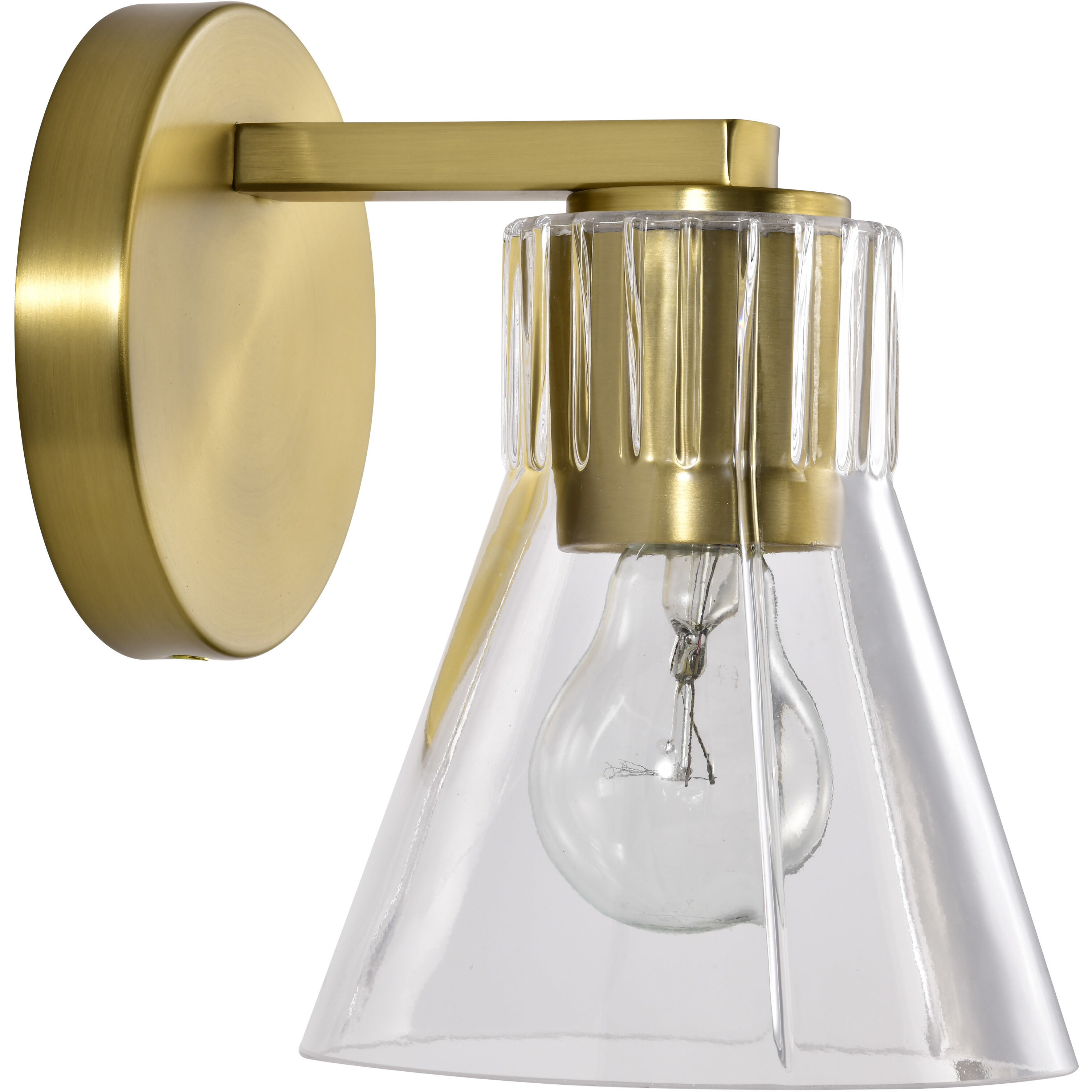 Gianna 5.5 inch Vintage Brass Vanity Wall Light