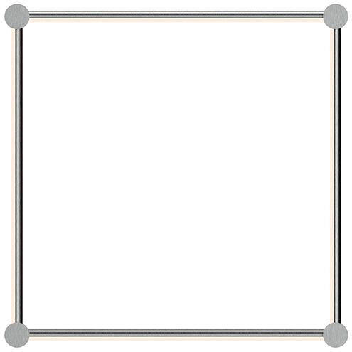 Purolinear 360 LED 25 inch Satin Chrome ADA Wall Bar Light Wall Light