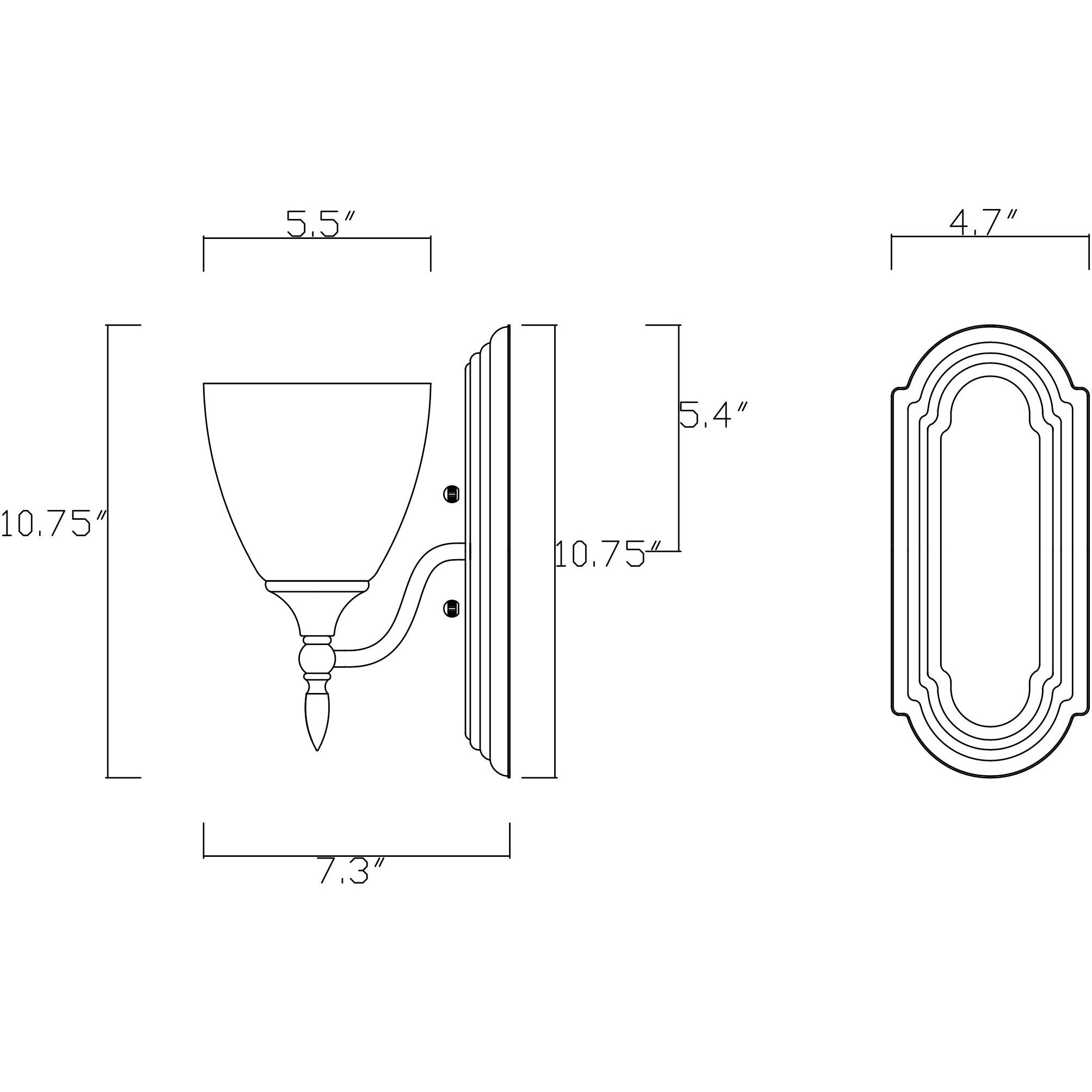 Herndon 1 Light 5.5 inch Satin Nickel Wall Sconce Wall Light, Essentials