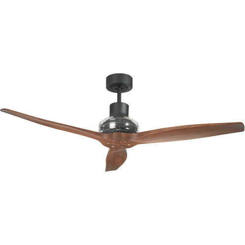 Star Propeller 52 inch Black with Natural III Blades Indoor/Outdoor Ceiling Fan, Real Wood Blades