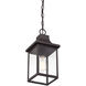 Traditional 1 Light 7.25 inch Oil Rubbed Bronze Outdoor Hanging Lantern
