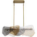 Grotto 1 Light 39.5 inch Antique Brass Linear Chandelier Ceiling Light