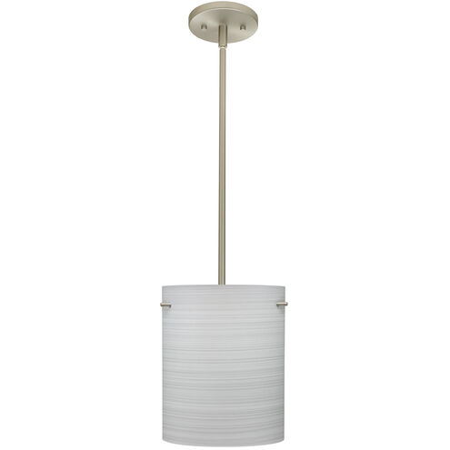 Tamburo 8 LED Satin Nickel Stem Pendant Ceiling Light