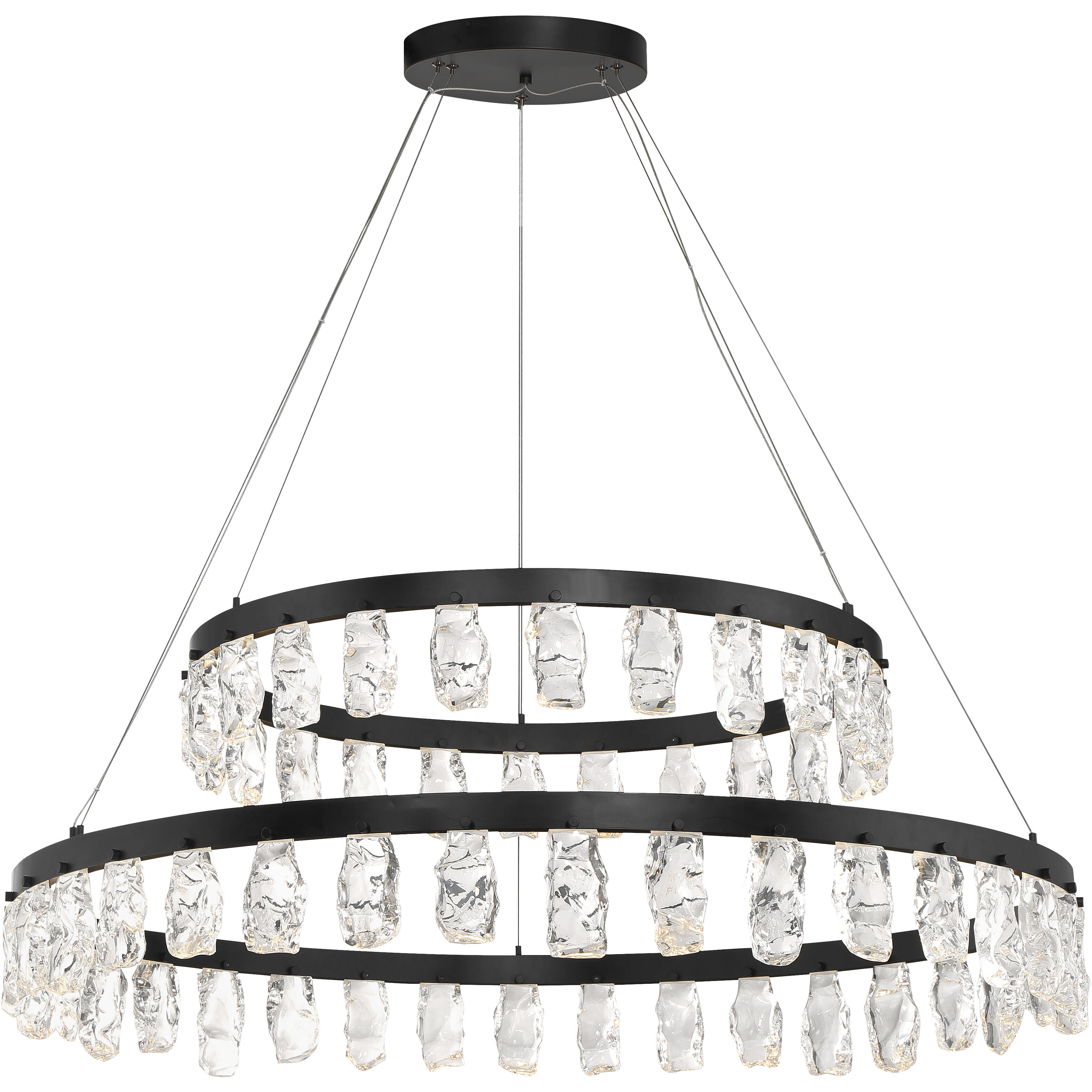 Artic Glacier LED 49.25 inch Coal Chandelier Ceiling Light