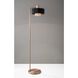 Bradbury 60 inch 60.00 watt Black and Brushed Copper Floor Lamp Portable Light