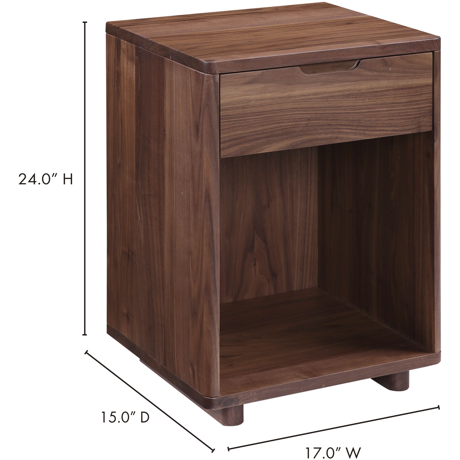 Osamu 24 X 17 inch Brown Nightstand