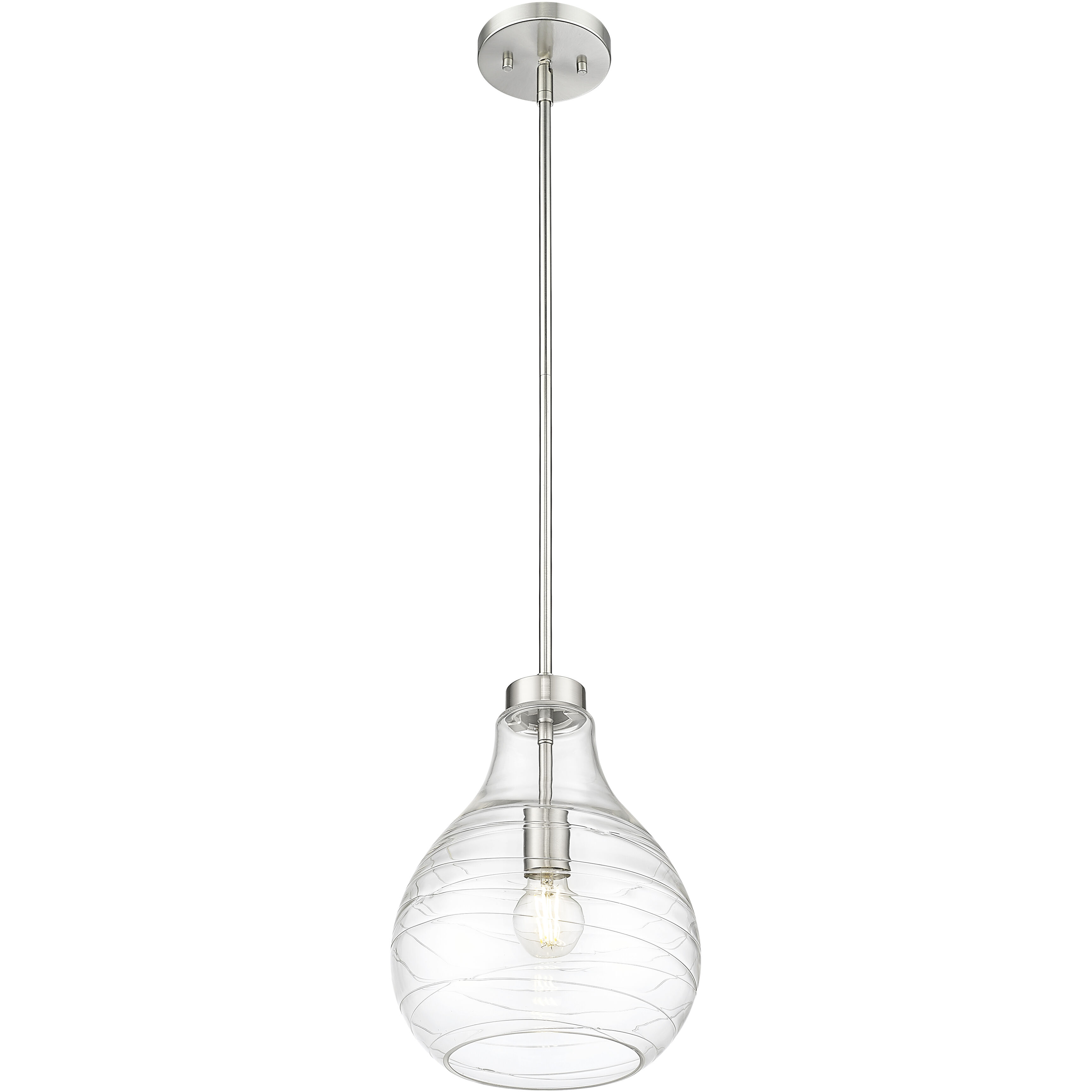 Bon Air 1 Light 10 inch Brushed Nickel Pendant Ceiling Light