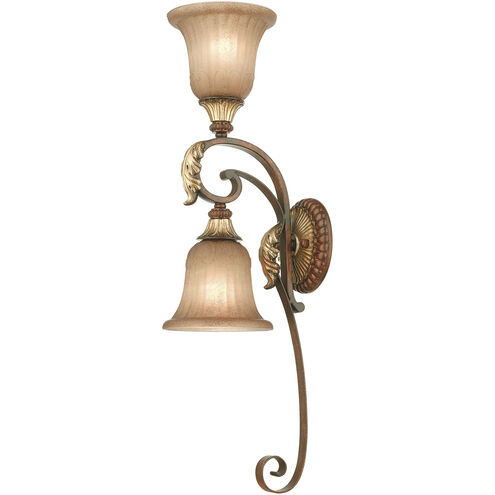 Villa Verona 2 Light 6 inch Verona Bronze with Aged Gold Leaf Accents Wall Sconce Wall Light