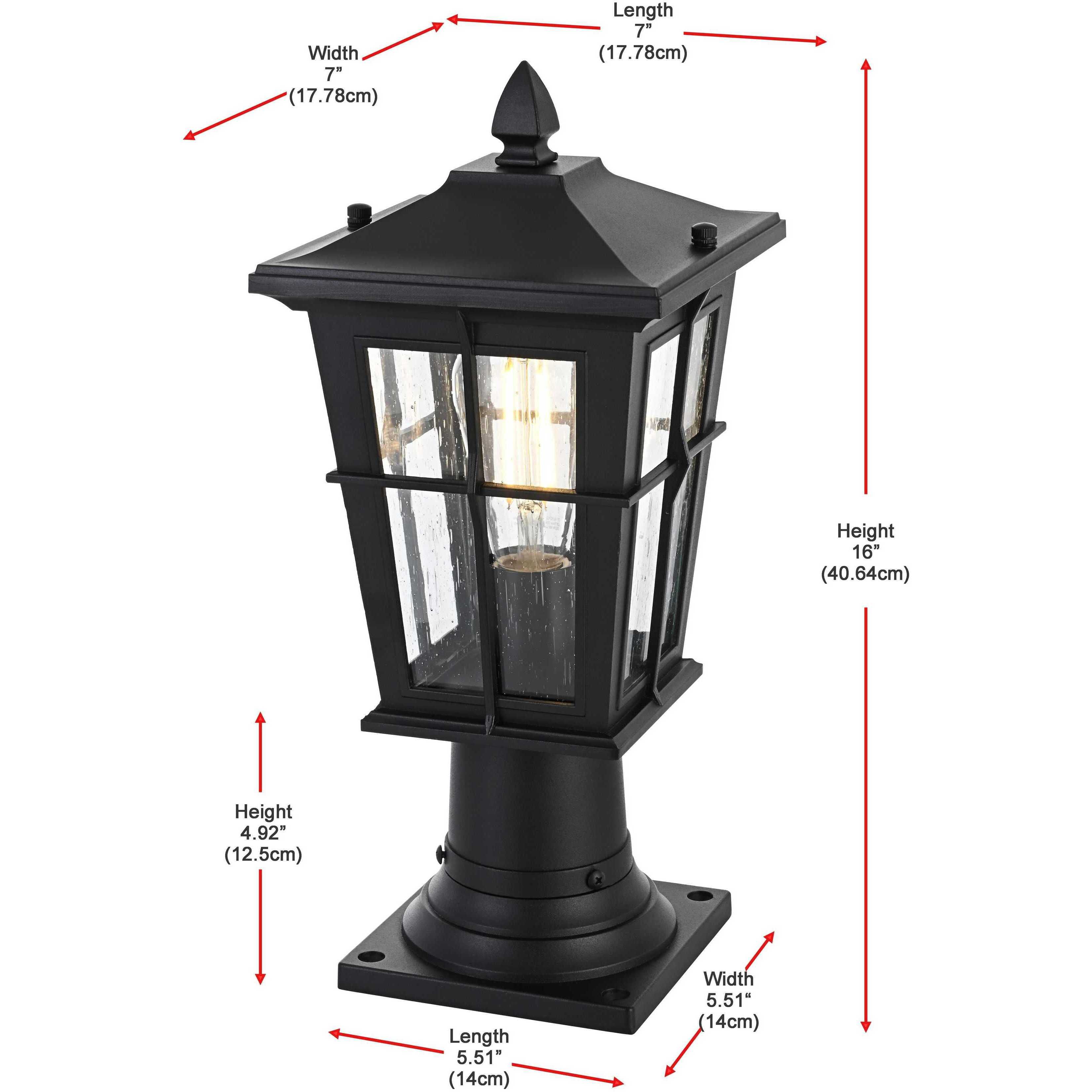 Bodine 1 Light 16 inch Black Outdoor Post Light