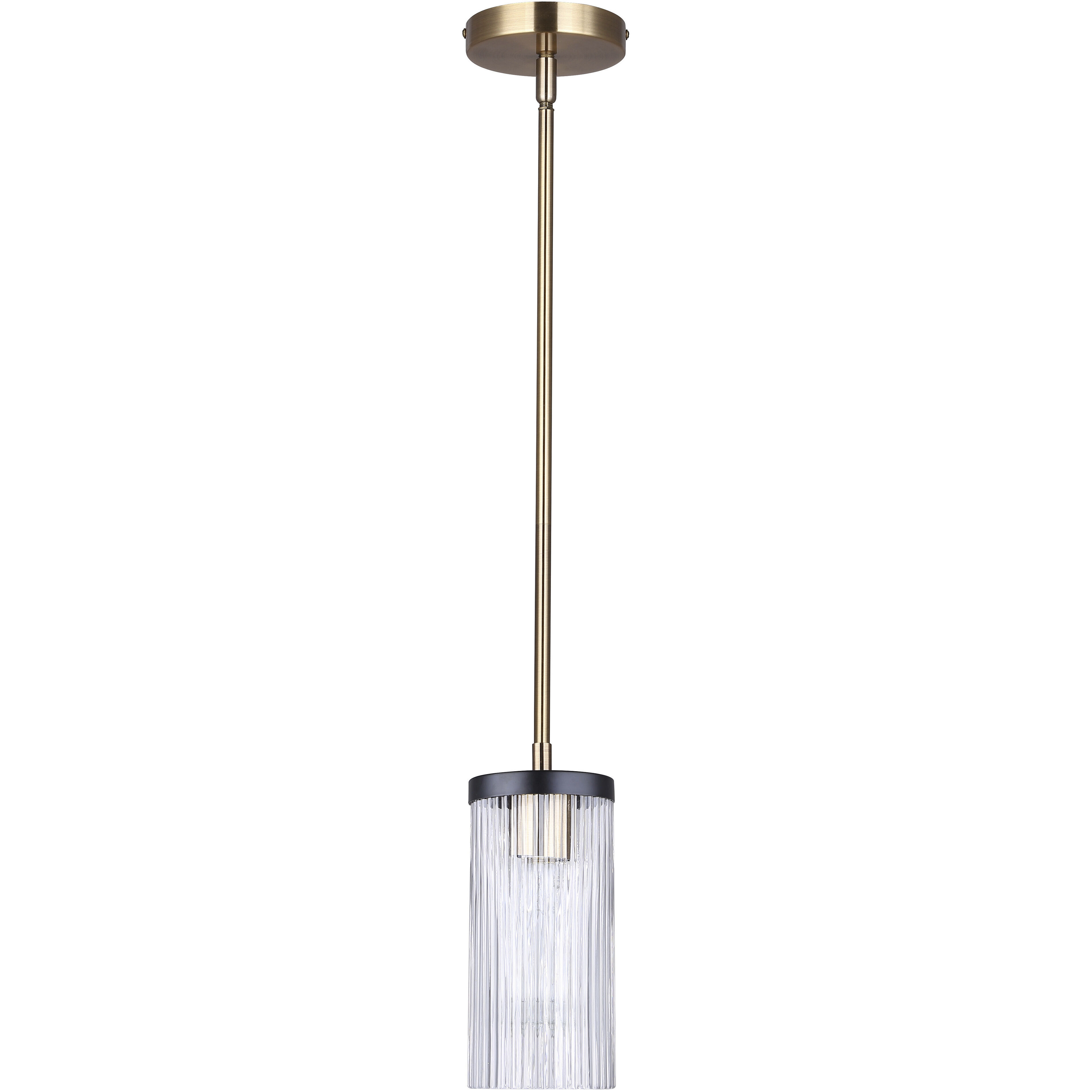 Jenner 1 Light 4.75 inch Matte Black and Gold Pendant Ceiling Light