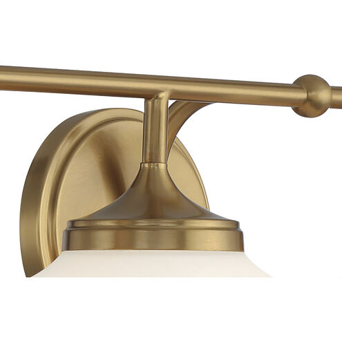 Cornwell 4 Light 32 inch Aged Brass Bath Vanity Wall Light