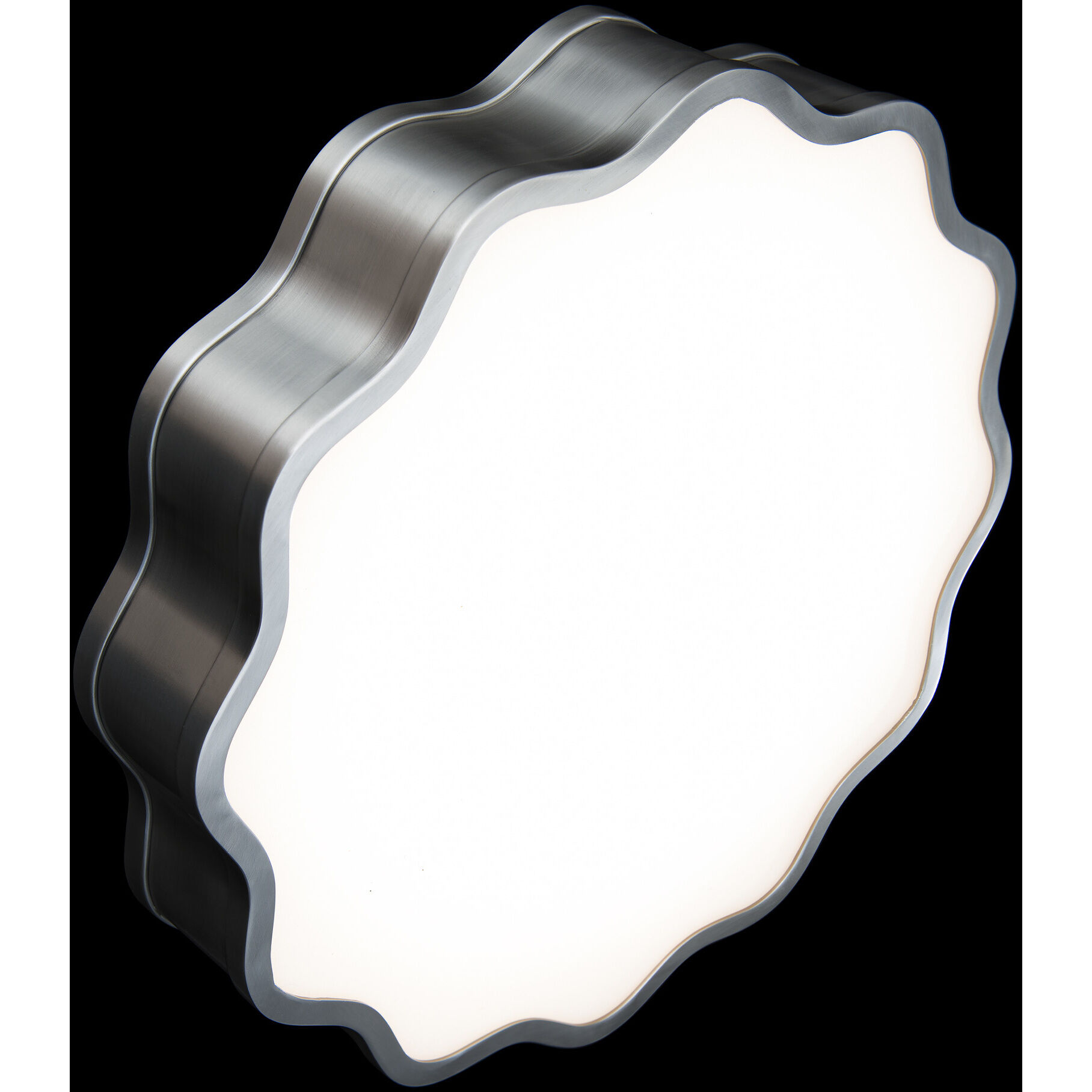 Vaughan LED 16 inch Brushed Nickel Flush Mount Ceiling Light, dweLED