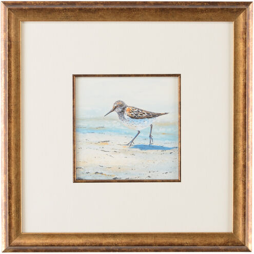 Lisa Kahn White Mat - Antique Gold Fillet Watercolor