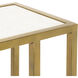 Echelon 24 X 24 inch Natural Brass Side Table, Sofa Hugger Table