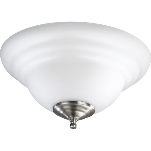 Fort Worth LED Satin Nickel and White Fan Light Kit in Satin Opal
