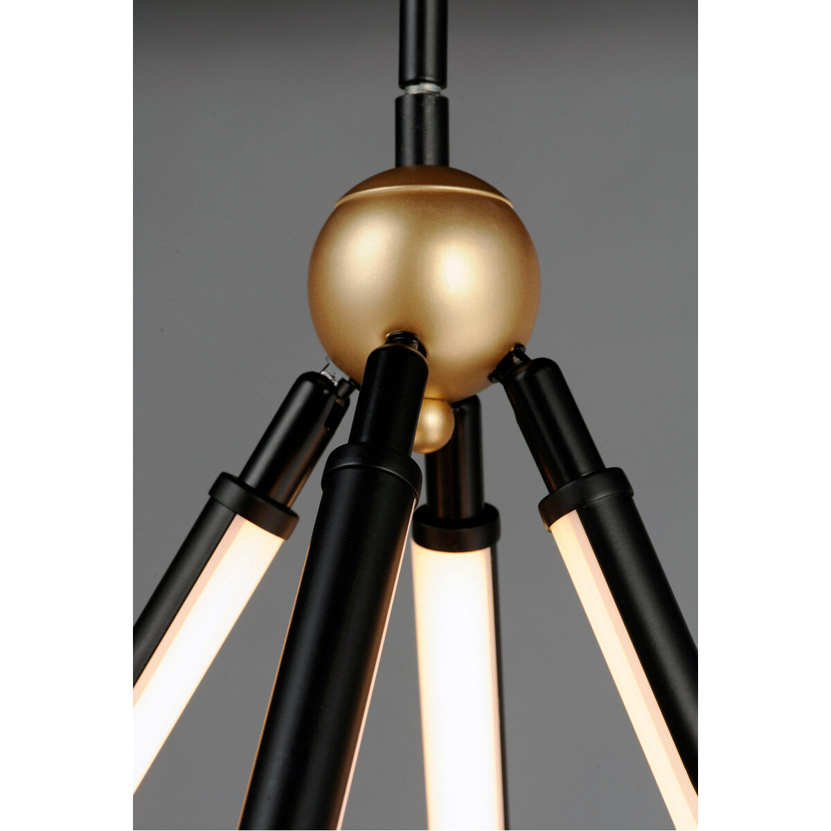 Spire LED 26.75 inch Black and Gold Single Pendant Ceiling Light