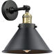 Franklin Restoration Briarcliff 1 Light 10 inch Black Antique Brass Sconce Wall Light, Franklin Restoration
