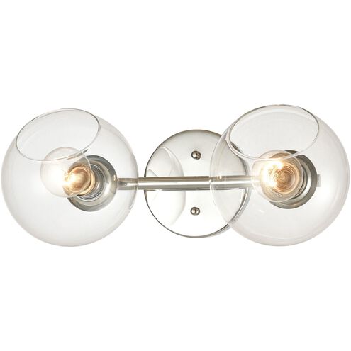 Claro 2 Light 16 inch Polished Chrome Vanity Light Wall Light