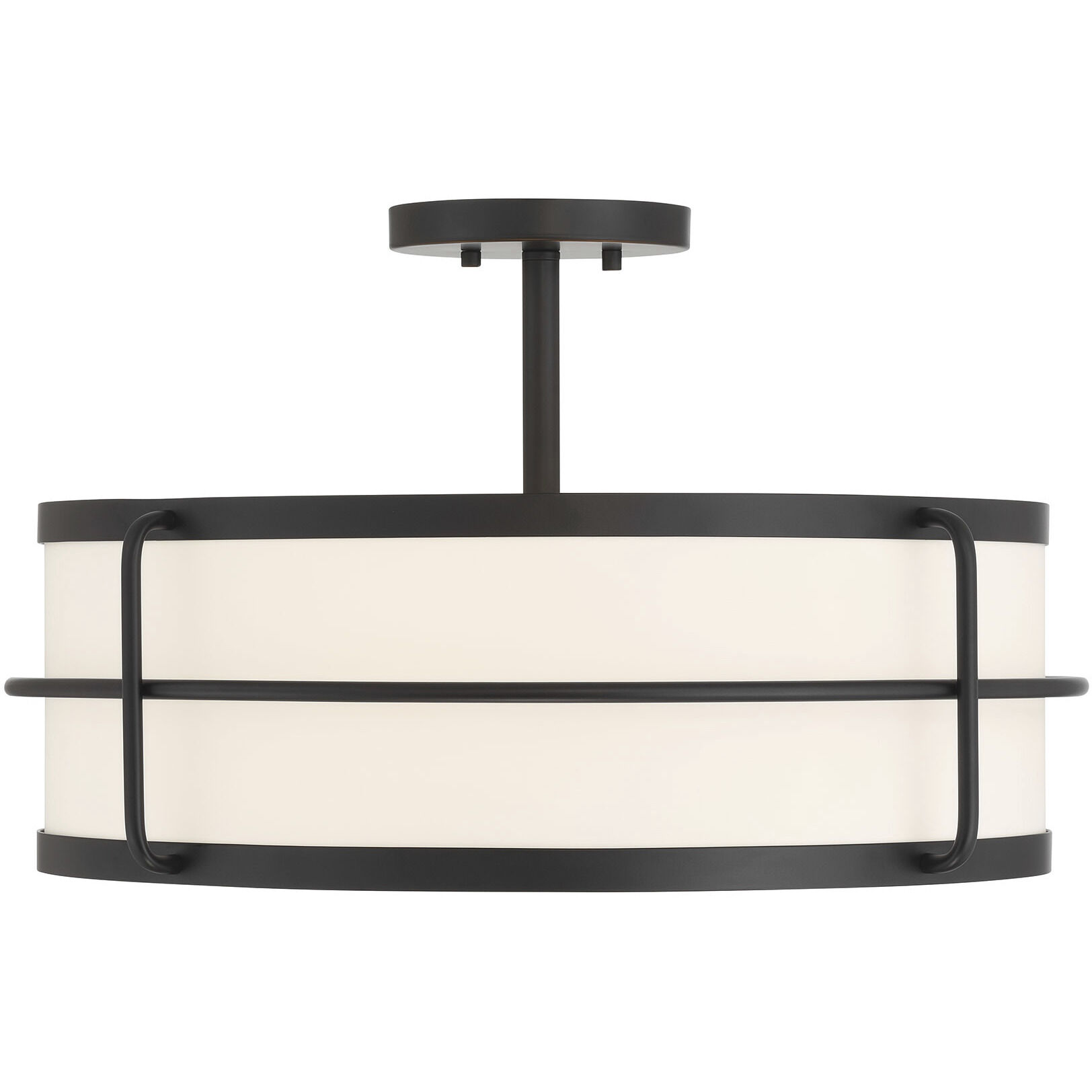 Chauncey 4 Light 22 inch Matte Black Semi-Flush Ceiling Light