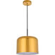 Etude 1 Light 11 inch Satin Gold Pendant Ceiling Light