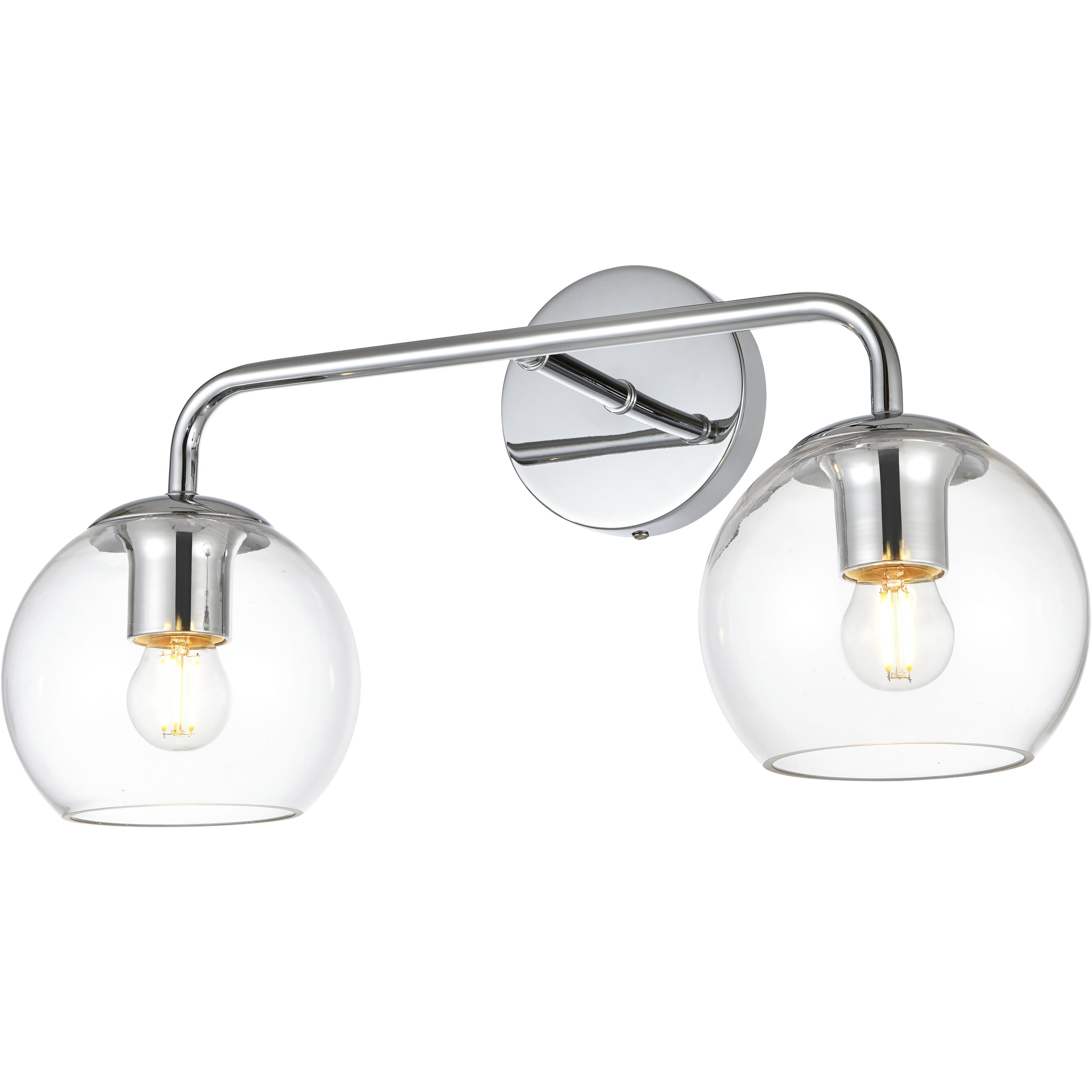 Genesis 2 Light 19 inch Chrome Bath Sconce Wall Light