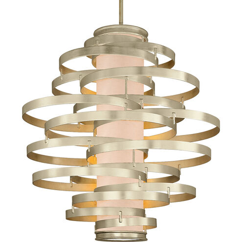 Vertigo 6 Light 45 inch Warm Silver Leaf Chandelier Ceiling Light