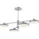 Iris LED 49 inch Classic Silver Mobile Chandelier Ceiling Light