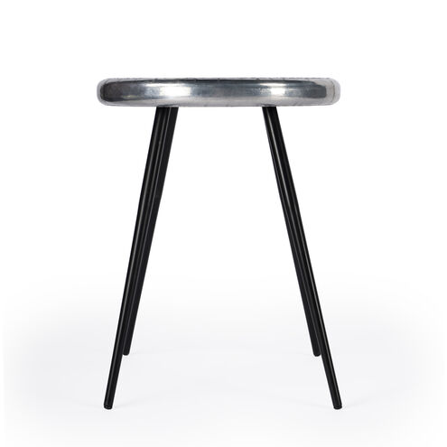 Midway Aviator Metal Side Table in Silver