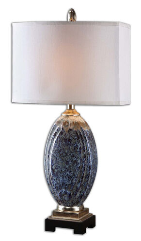Latah 31 inch 150 watt Mottled Blue Table Lamp Portable Light