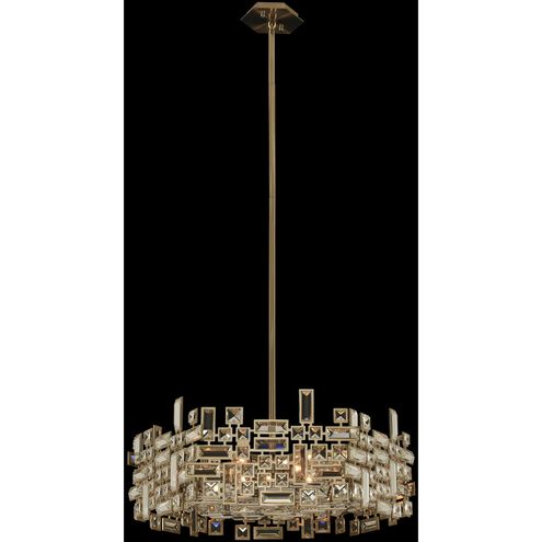 Vermeer 6 Light 24 inch Brushed Champagne Gold Pendant Ceiling Light in Firenze Clear