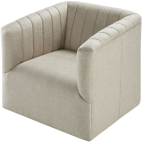 Maggie Upholstery: Cream; Base: Wheat Swivel Chair