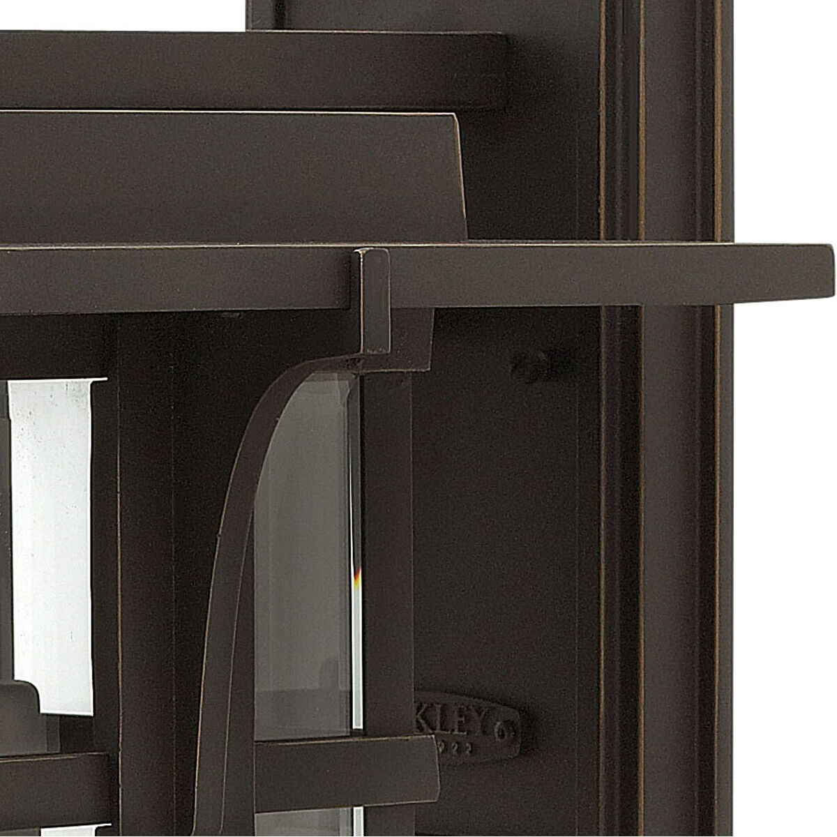 Manhattan LED 15 inch Oil Rubbed Bronze Outdoor Wall Lantern, Medium