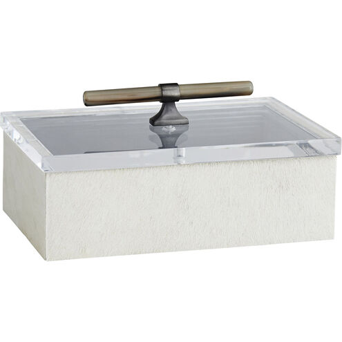 Aliyah 11 inch White Decorative Box