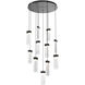 Parallel LED 32.5 inch Matte Black Chandelier Ceiling Light, Round Multi-Port