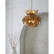 Fantine 7 Light 22 inch Unlacquered Brass Chandelier Ceiling Light in Light Amber