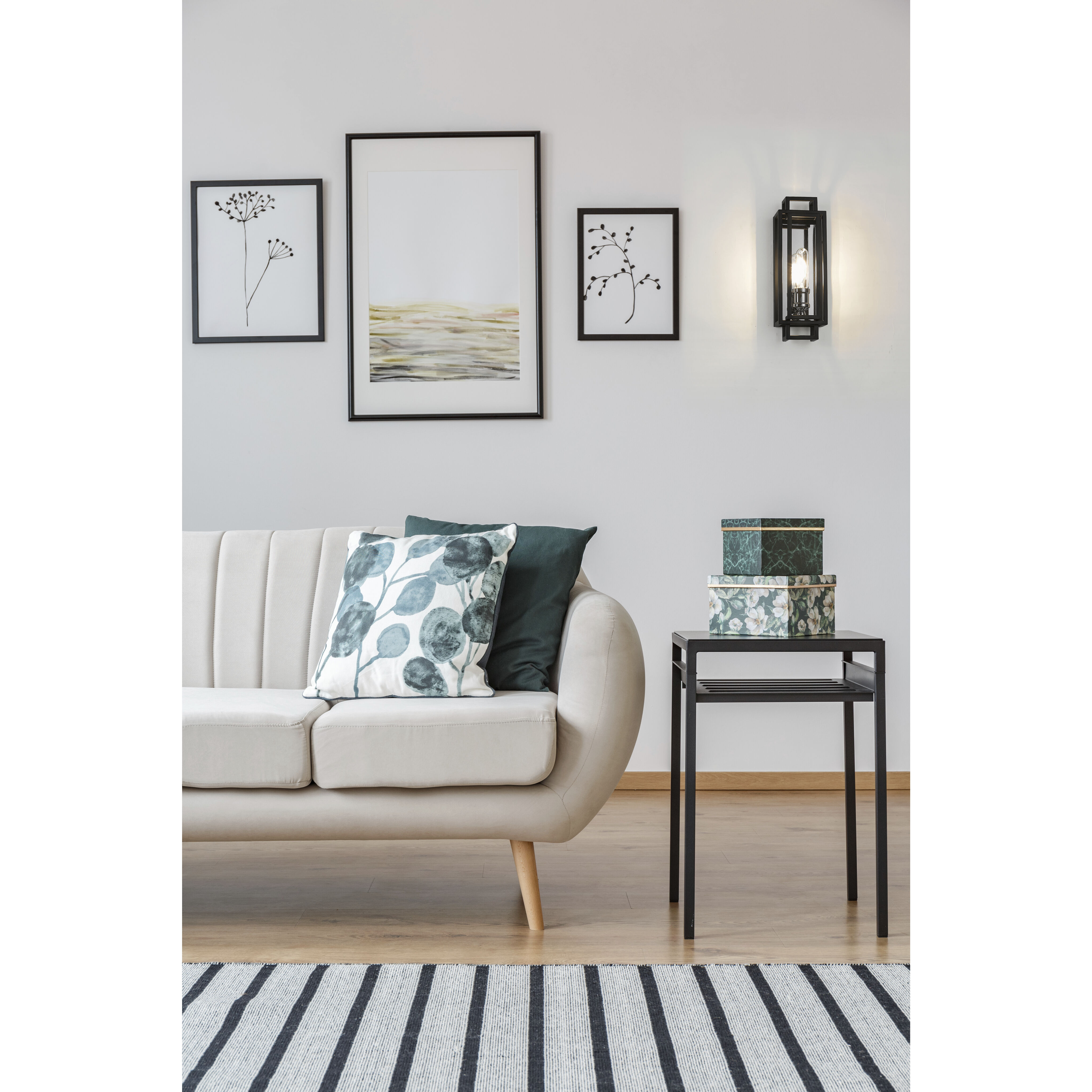 Titania 1 Light 4.75 inch Black and Chrome Wall Sconce Wall Light