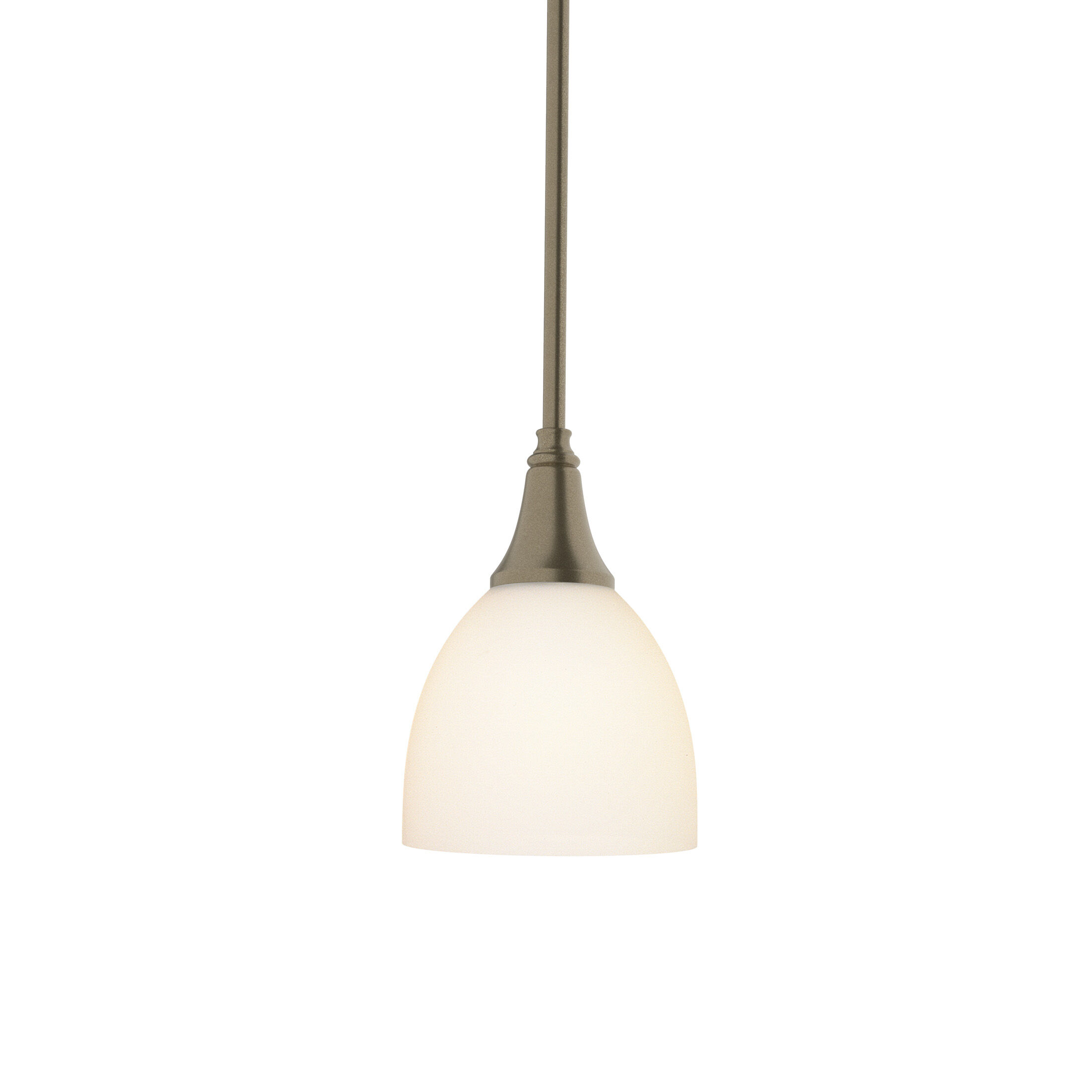 Trumpet 1 Light 5.91 inch Soft Gold Mini Pendant Ceiling Light in Opal