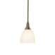Trumpet 1 Light 5.91 inch Soft Gold Mini Pendant Ceiling Light in Opal