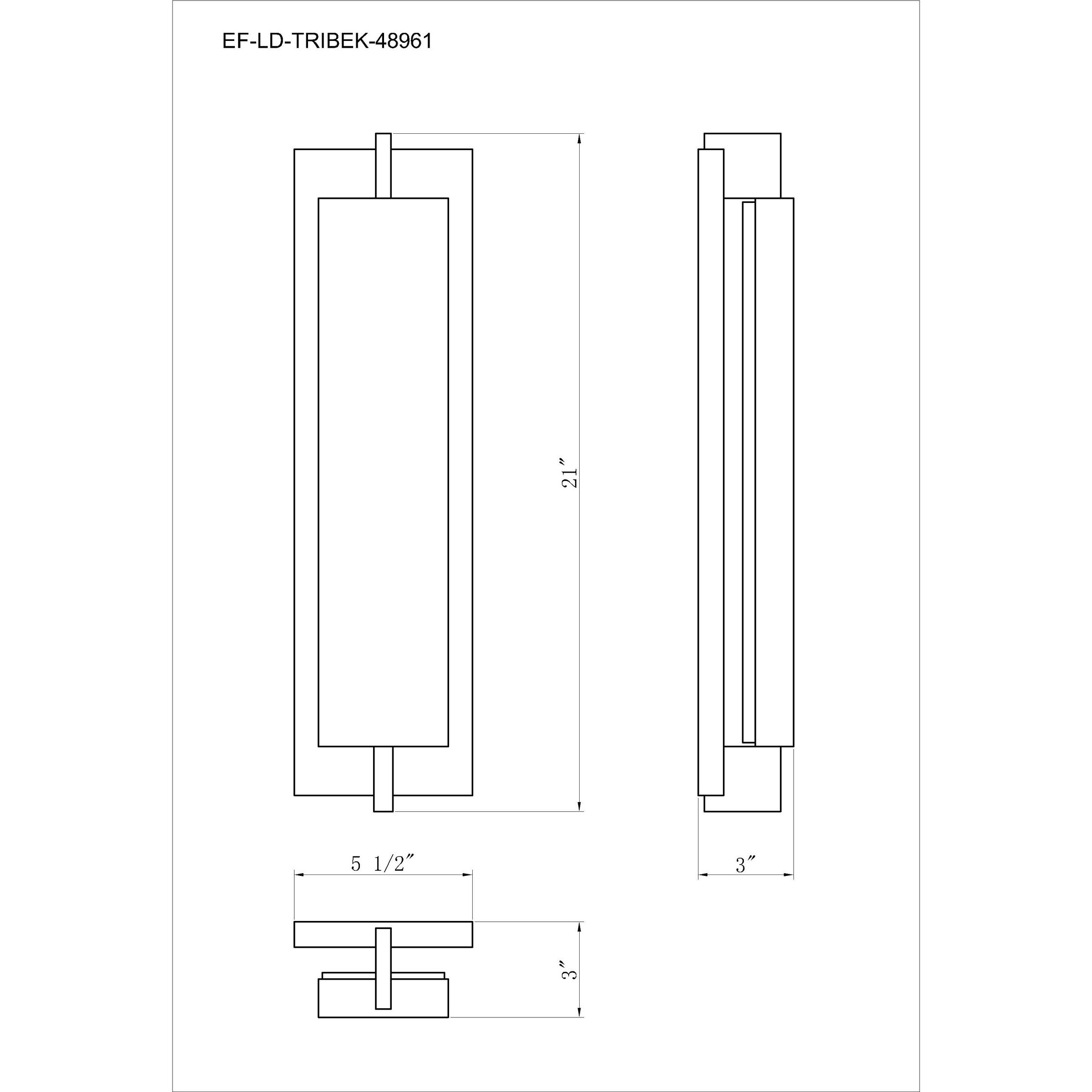 Tribek 1 Light 21 inch Gold Outdoor Wall Sconce