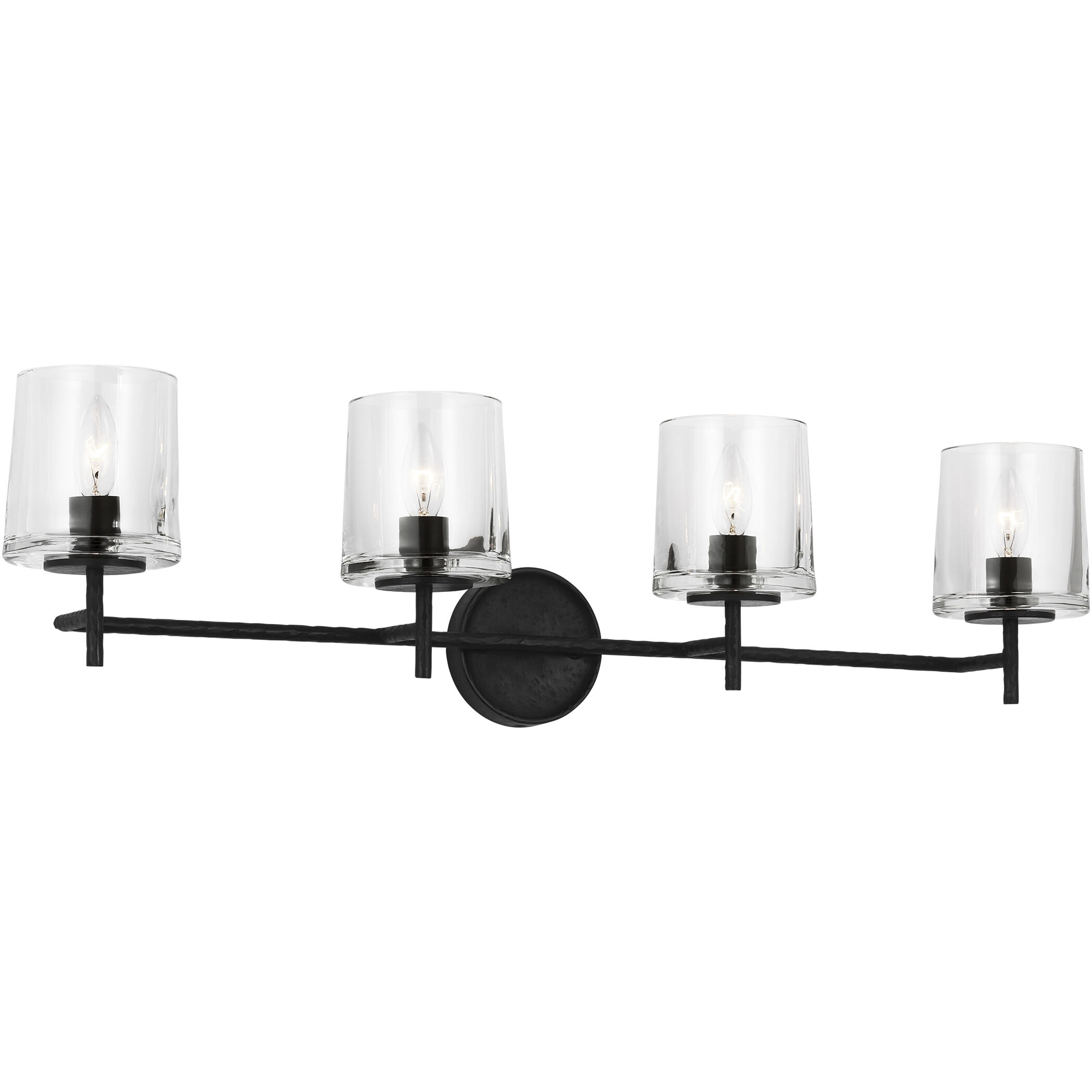 ED Ellen DeGeneres Marietta 4 Light 33.63 inch Aged Iron Vanity Light Wall Light